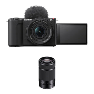 Sony ZV-E10 II Mirrorless Camera with 16-50mm II and 55-210mm Lens (ZV-E10M2X) (Black)