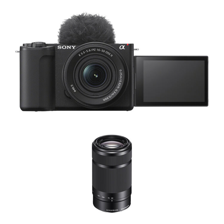 Sony ZV-E10 II Mirrorless Camera with 16-50mm II and 55-210mm Lens (ZV-E10M2X) (Black)