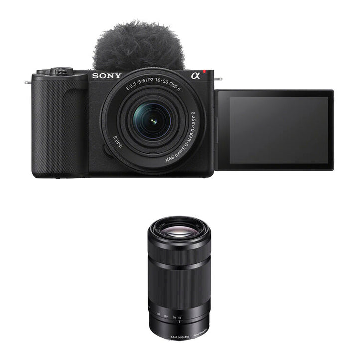 Sony ZV-E10 II Mirrorless Camera with 16-50mm II and 55-210mm Lens (ZV-E10M2X) (Black)