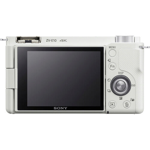 Sony ZV-E10 Mirrorless Camera with 16-50mm II Lens (ILCZV-E10K) (White)